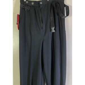 Force PRO Referee Pants Hockey Belted Raw Hem Black Adult Medium